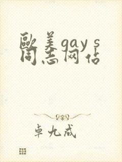 欧美gay s同志网站