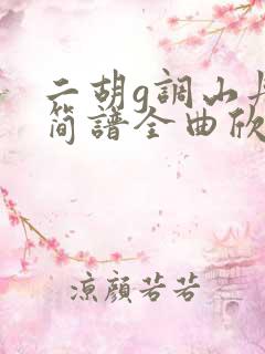 二胡g调山丹丹简谱全曲欣赏