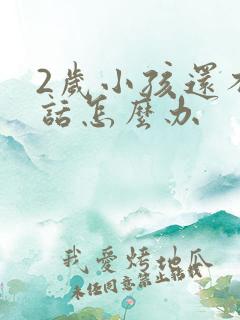 2岁小孩还不说话怎么办