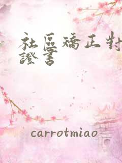 社区矫正对象保证书