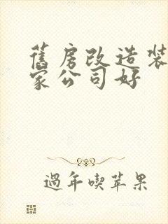 旧房改造装修哪家公司好