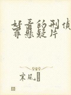 好看的刑侦剧犯罪悬疑片