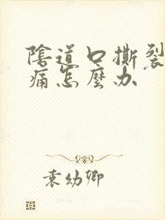 阴道口撕裂般疼痛怎么办