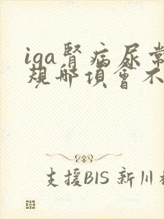 iga肾病尿常规哪项会不正常