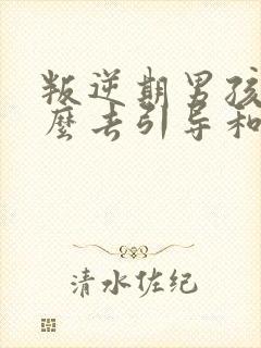 叛逆期男孩子怎么去引导和沟通