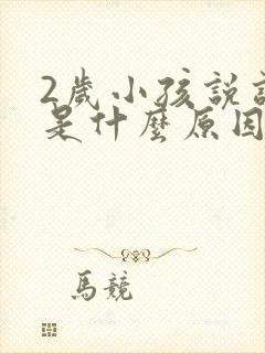 2岁小孩说话晚是什么原因引起的