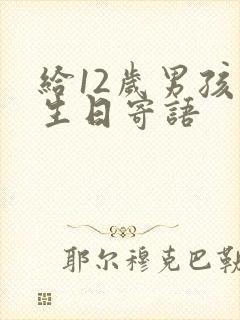 给12岁男孩的生日寄语