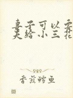 妻子可以要回丈夫给小三花的钱吗