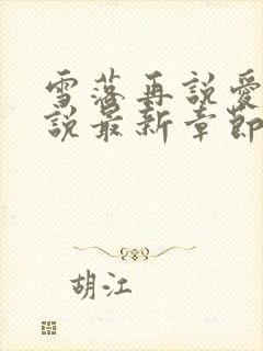 雪落再说爱你小说最新章节