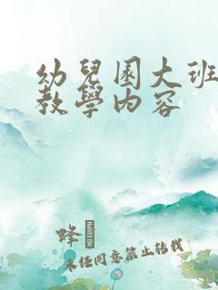 幼儿园大班课堂教学内容