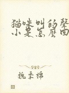 猫咪叫的声音很小是怎么回事