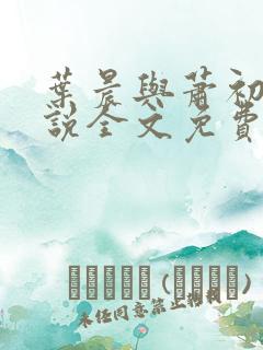 叶晨与萧初然小说全文免费阅读