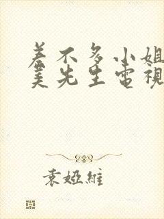 差不多小姐和完美先生电视剧