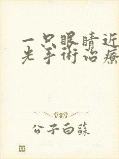 一只眼睛近视激光手术治疗费用多少