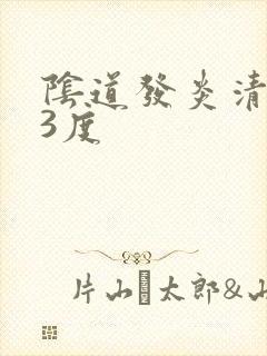 阴道发炎清洁度3度