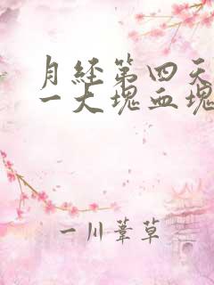 月经第四天掉出一大块血块