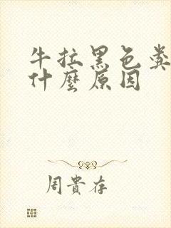 牛拉黑色粪便是什么原因