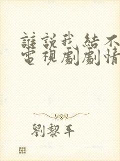 谁说我结不了婚电视剧剧情介绍