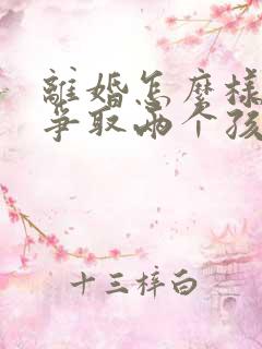 离婚怎么样才能争取两个孩子的抚养权