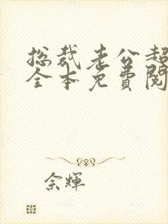 总裁老公超棒的全本免费阅读