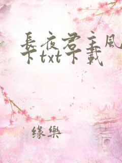 长夜君主风凌天下txt下载