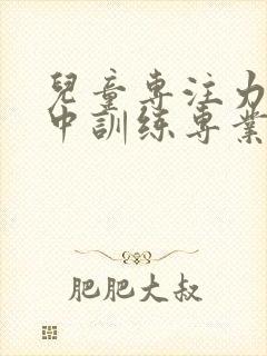 儿童专注力不集中训练专业机构