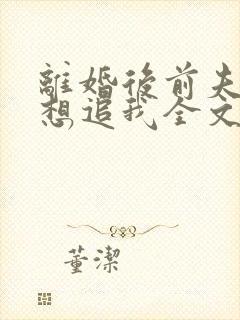 离婚后前夫总是想追我全文免费阅读