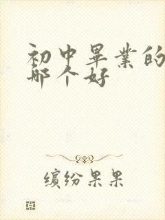 初中毕业的技校哪个好