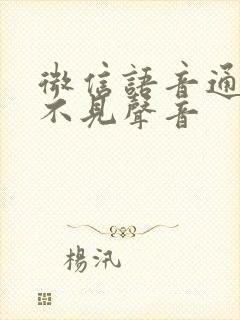 微信语音通话听不见声音