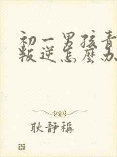 初一男孩青春期叛逆怎么办