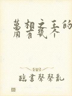 万相之王的女主角有几个