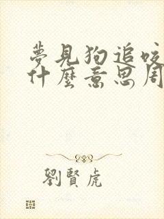 梦见狗追咬我是什么意思周公解梦