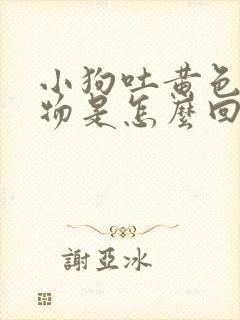 小狗吐黄色呕吐物是怎么回事