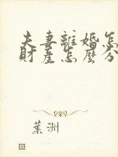 夫妻离婚怎么判财产怎么分