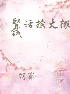 肾活检大概多少钱