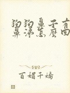 狗狗鼻子有白色鼻涕怎么回事