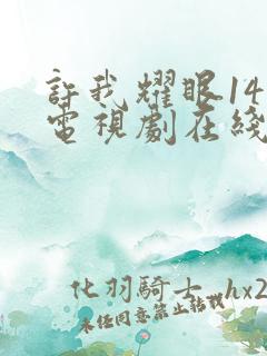 许我耀眼14集电视剧在线观看