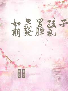 如果男孩子叛逆期发脾气