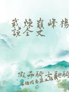 武炼巅峰杨开小说全文