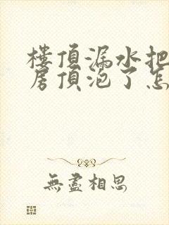 楼顶漏水把我家房顶泡了怎么办?