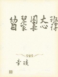 幼儿园大班开放日家长心得体会