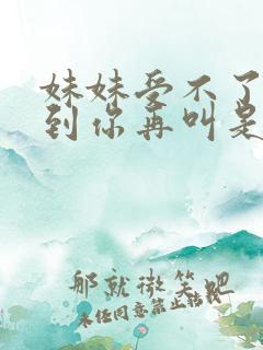 妹妹受不了我听到你再叫是什么歌