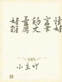 好看的言情小说推荐文笔好