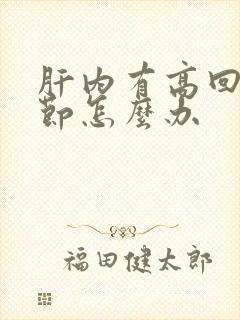 肝内有高回声结节怎么办