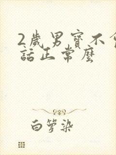 2岁男宝不会说话正常么