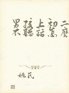 男孩上初二非常不听话怎么办