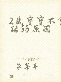 2岁宝宝不会说话的原因