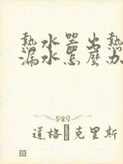 热水器出热水管漏水怎么办