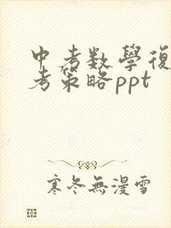 中考数学复习备考策略ppt