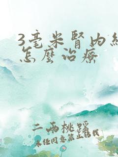 3毫米肾内结石怎么治疗